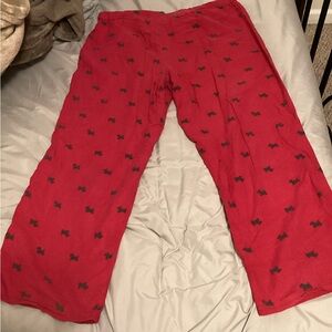 Lord & Taylor Red Pajama Pants with Scotty Dog Print